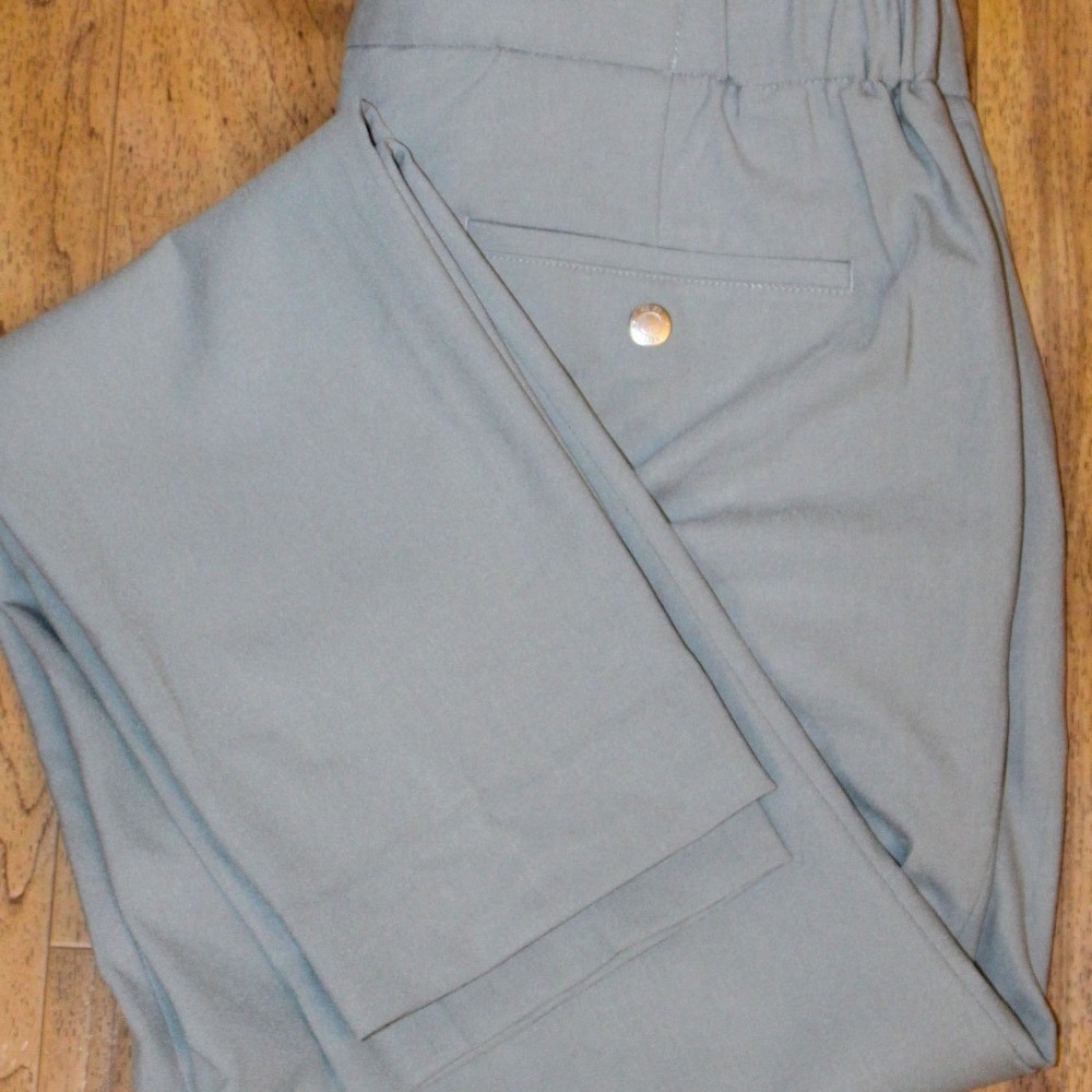 Reiss Trousers Mens "Large" Gray Elastic Waist Drawstring Tailored